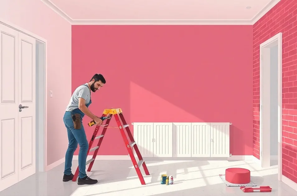 Intérieur rénové après travaux de peinture à Mandelieu-la-Napoule